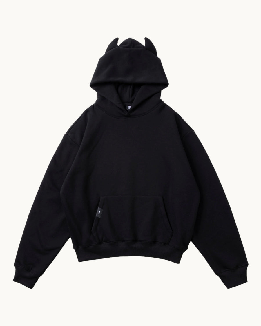 WAVE DEVIL HOODIE - BLACK