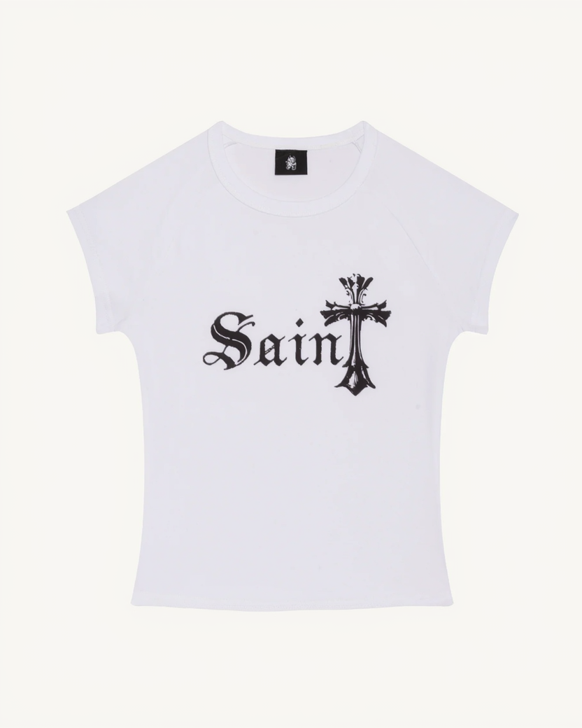 WAVE CROSS SAINT BABYTEE - WHITE
