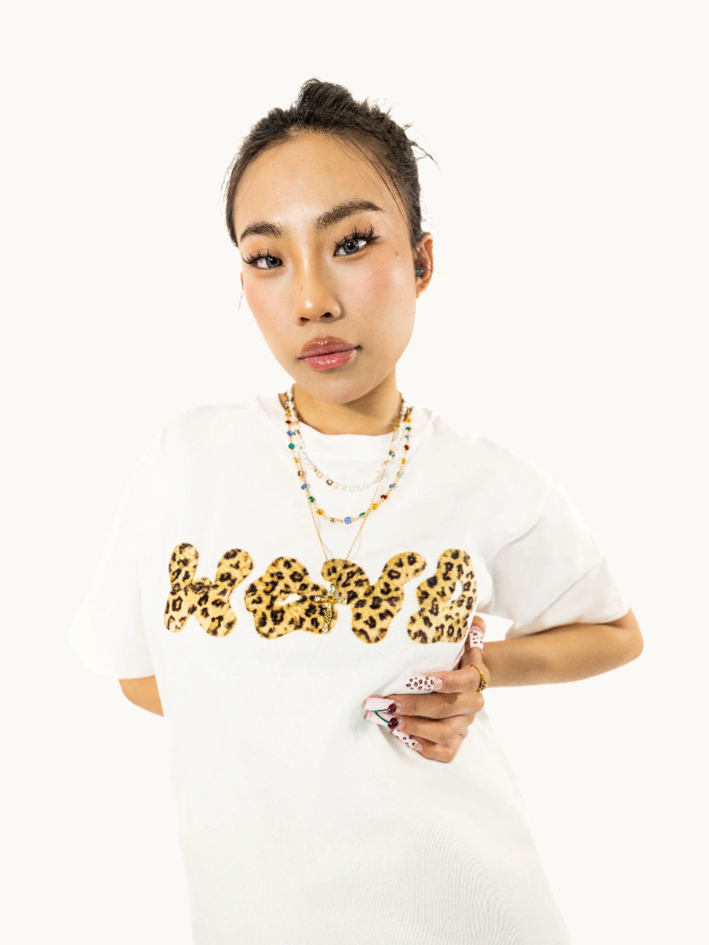 WAVE LEOPARD FUR TEE