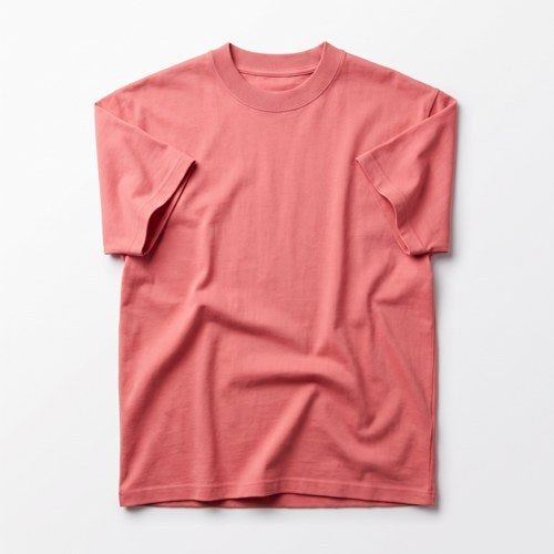 Classic-fit coral cotton T-shirt