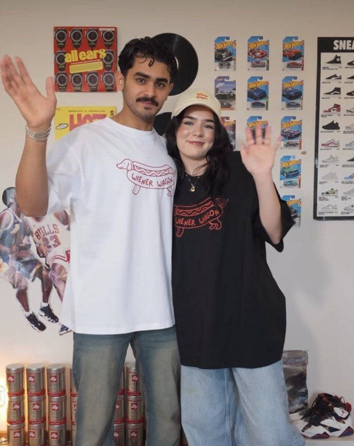 Wiener Wagon graphic T-shirts and embroidered cap